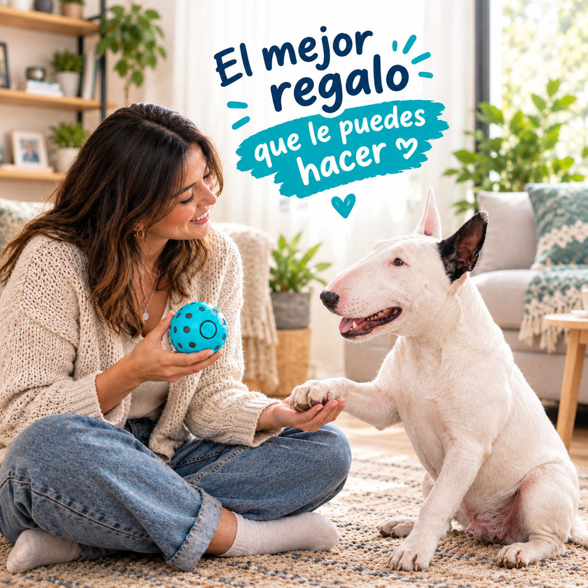 Pelota interactiva que juega sola con tu perro